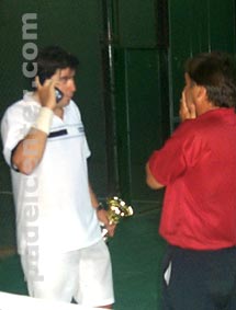 Guti&eacute;rrez tambi&eacute;n habl&oacute; por Padelcenter, al finalizar el partido.